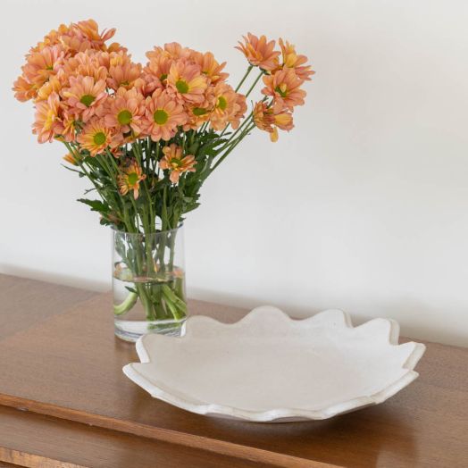 Ceramic Scalloped Platter