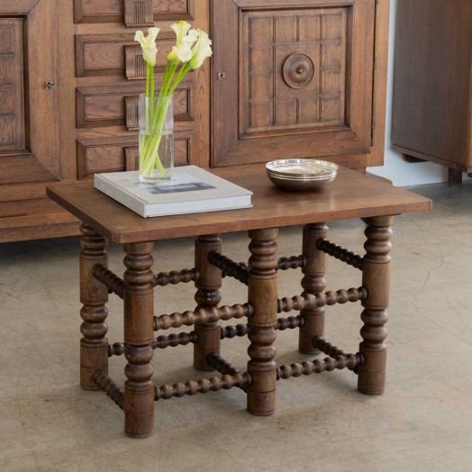 French Oak Coffee Table in the Style of Charles Dudouyt
