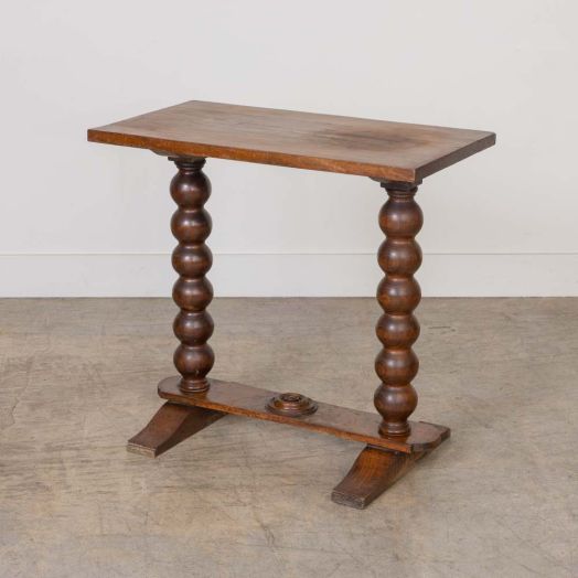 1940s French Wood Side Table is the Style of Charles Dudouyt