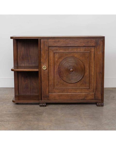 French Carved Wood Side Table in the Style of Charles Dudouyt