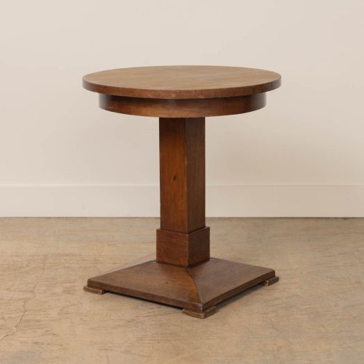 Art Deco French Oak Side Table