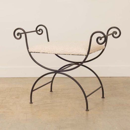 French Curule Iron Stool