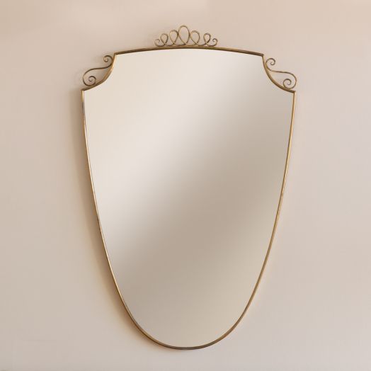 1950s Italian Brass Mirror