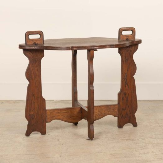 French Oval Wood Side Table
