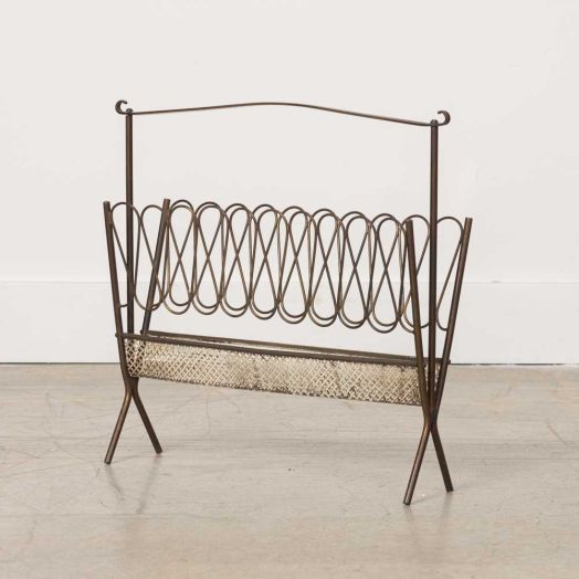Italian Brass Magazine Rack