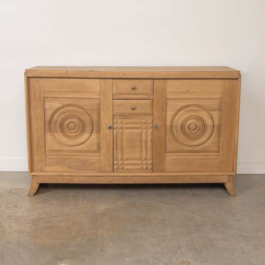 French Light Oak Sideboard by Charles Dudouyt