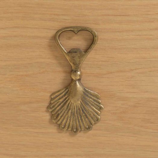 French Brass Shell Bottle Opener