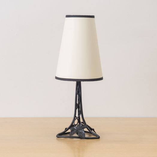 French Art Nouveau Iron Leaf Table Lamp