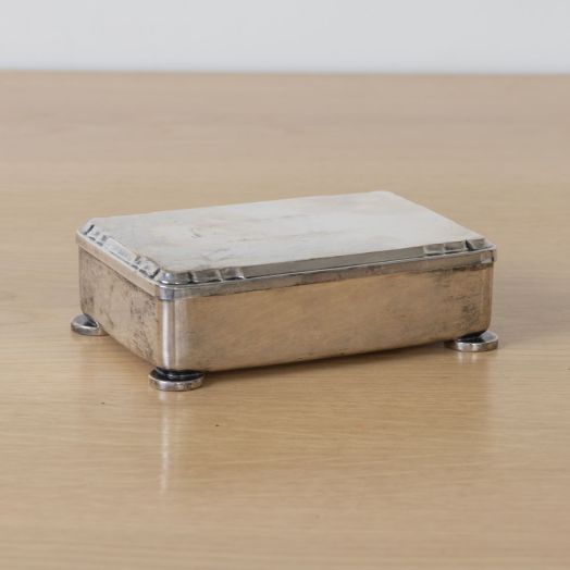 French Art Deco Silver Cigarette Box