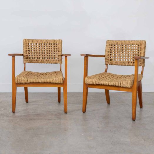 Pair of Adrien Audoux & Frida Minet Lounge Chairs