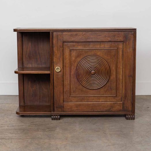 French Carved Wood Side Table in the Style of Charles Dudouyt