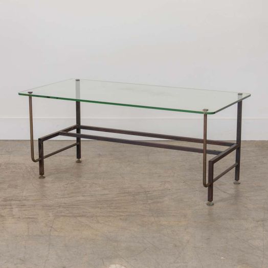French Iron and Glass Coffee Table