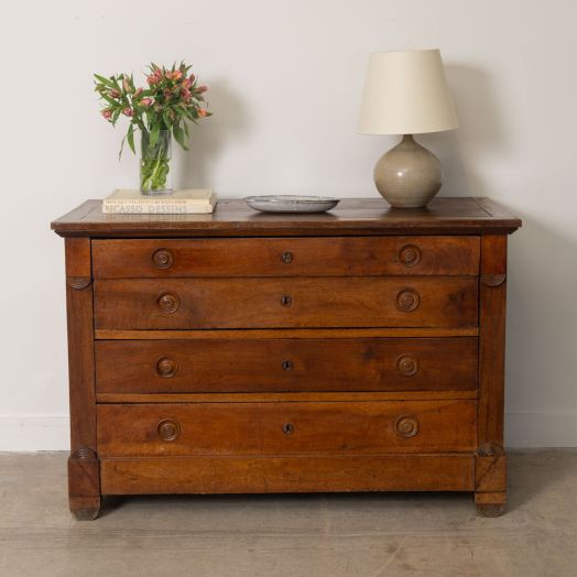 1940s French Carved Oak Dresser