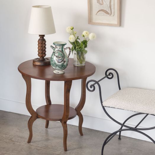French Two-Tier Oak Table
