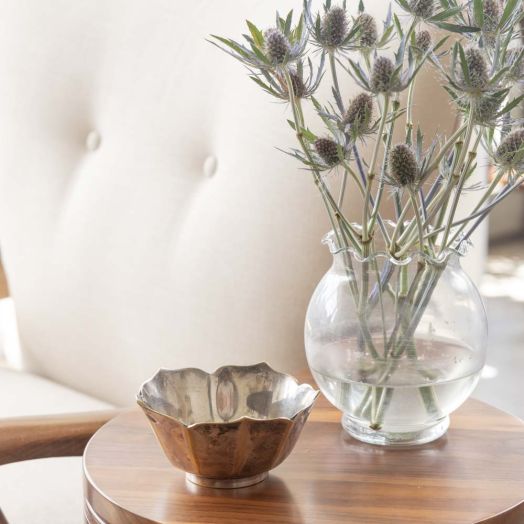 French Silver Petal Bowl