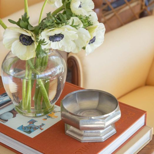 French Art Deco Silver Octagon Dish