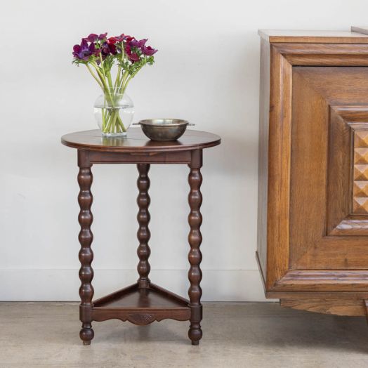 French Bobbin Wood Side Table