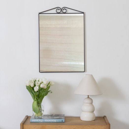 French Iron Painted Mirror