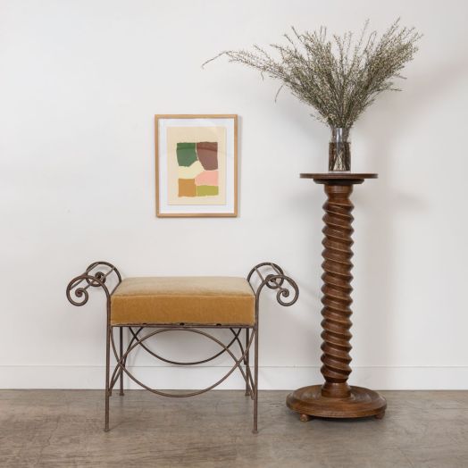 Large French Iron Curule Stool