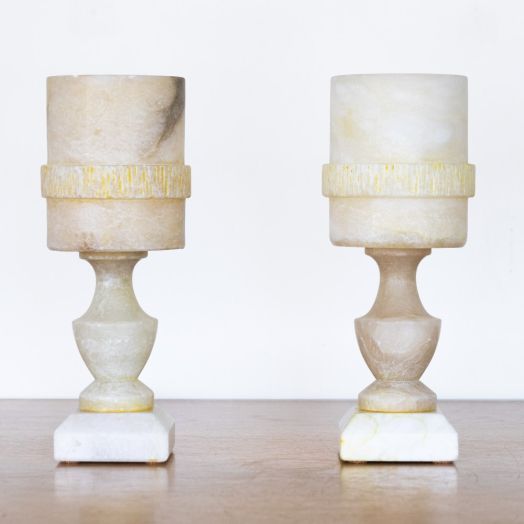 French Alabaster Table Lamp