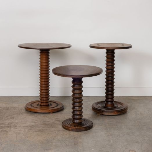 French Carved Side Table by Charles Dudouyt