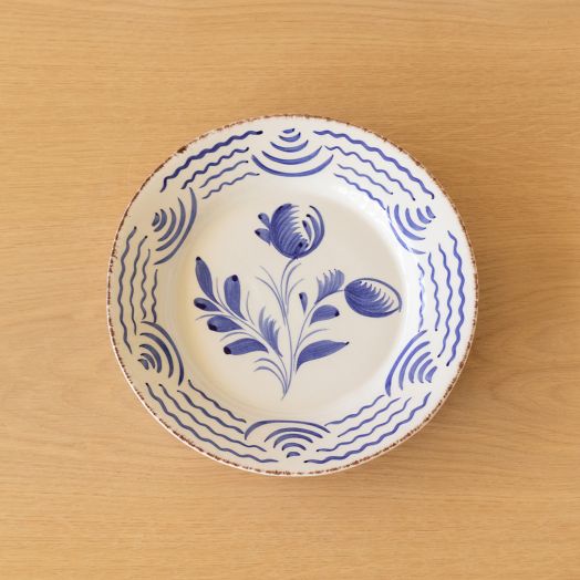 Dinner Plate with Waves, Blue