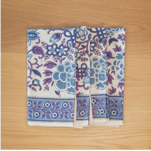 Cabana Napkin, Blue Garden, Set of Four