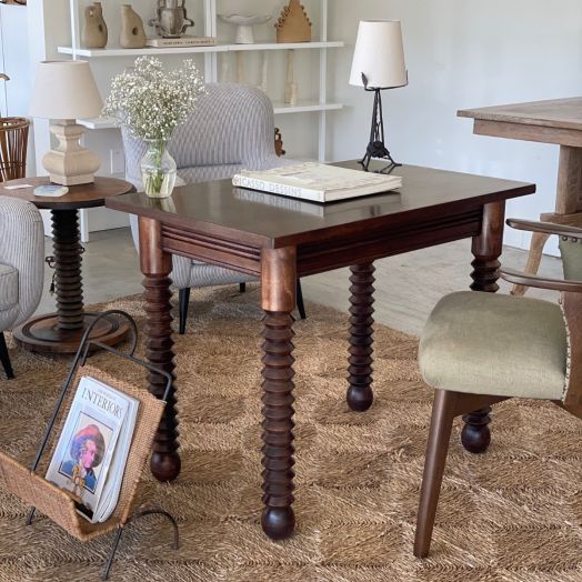 French Wood Table by Charles Dudouyt