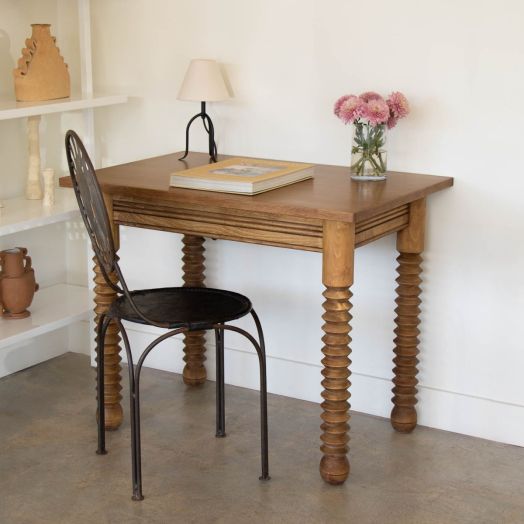 French Wood Table by Charles Dudouyt