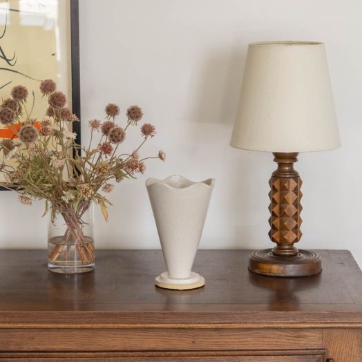 Cone Vase, White