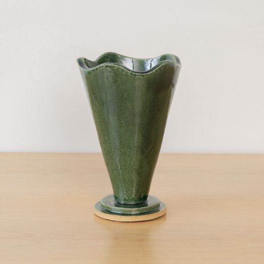 Cone Vase, Green