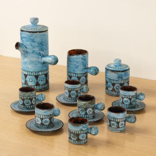 1960s French Ceramic Coffee Set by Alain Maunier