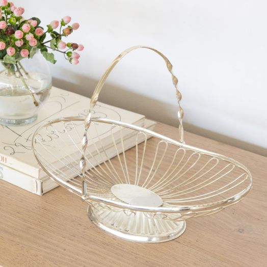 French Metal Basket with Handle
