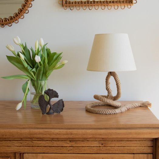 Rope Table Lamp by Audoux-Minet