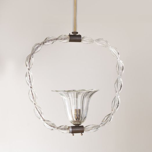 1940's Italian Barovier Glass Pendant Light
