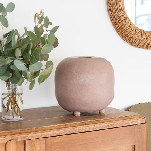 Globe Vase, Mauve