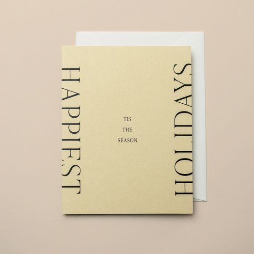 Happiest Holidays Card, Sand