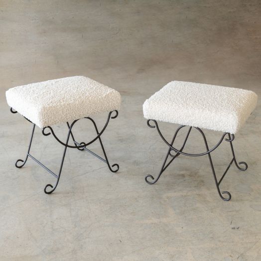 Panoplie Iron Loop Stool, Poodle