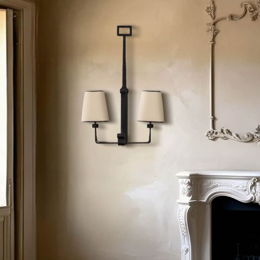 Large Pair of Spanish Wrought Iron Sconces
