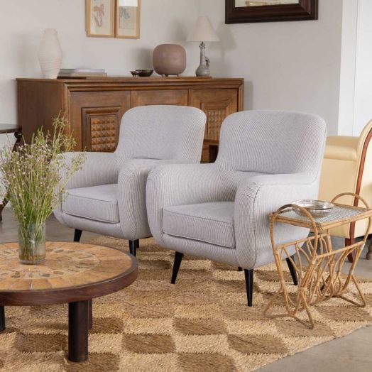 Pair of 1960's Italian Upholstered Chairs