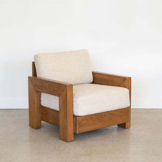 Solid Wood Club Chair