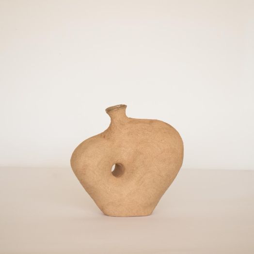 Shrug Vase, Tan