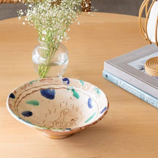 Spanish Painted Terracotta Bowl