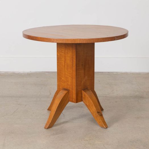 French Art Deco Oak Side Table