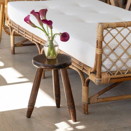 French Wood Tripod Stool