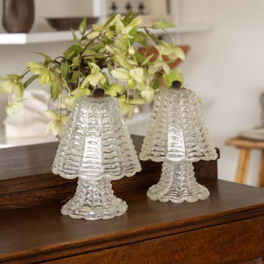 Pair of 1940s Petite Murano Glass Lamps