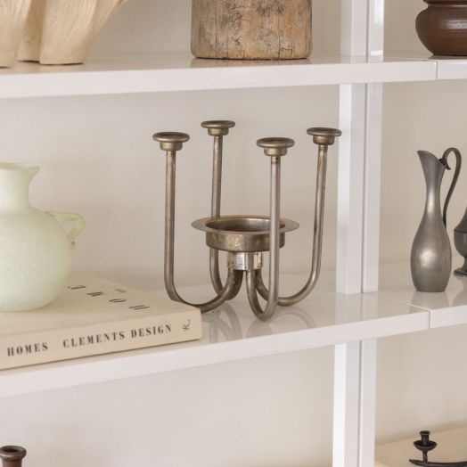 1940s French Sculptural Silver Candelabra