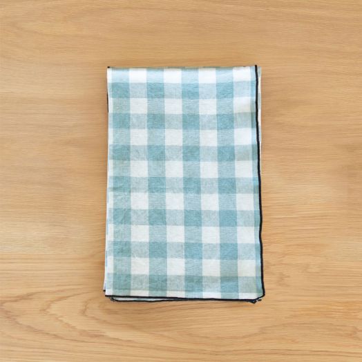 Vintage Vichy Tea Towel, Aqua